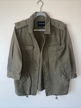 WhoWhatWear Military-Style Olive Field Jacket